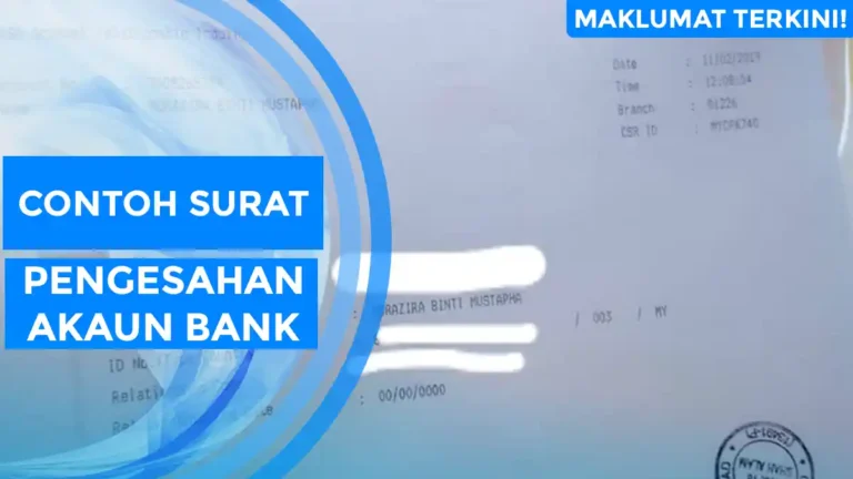 Contoh Surat Pengesahan Akaun Bank