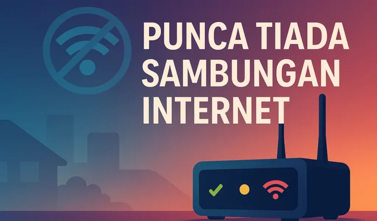 Punca Tiada Sambungan Internet & Cara Mengatasinya