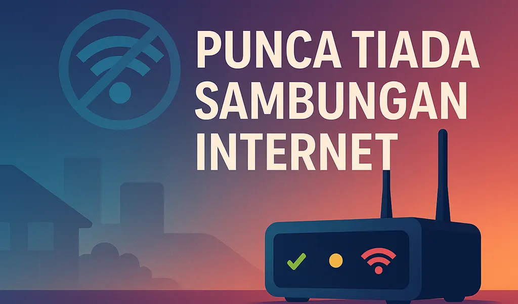 Punca Tiada Sambungan Internet & Cara Mengatasinya