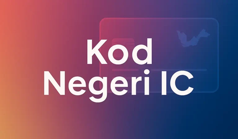 Senarai Kod Negeri IC Malaysia Terkini